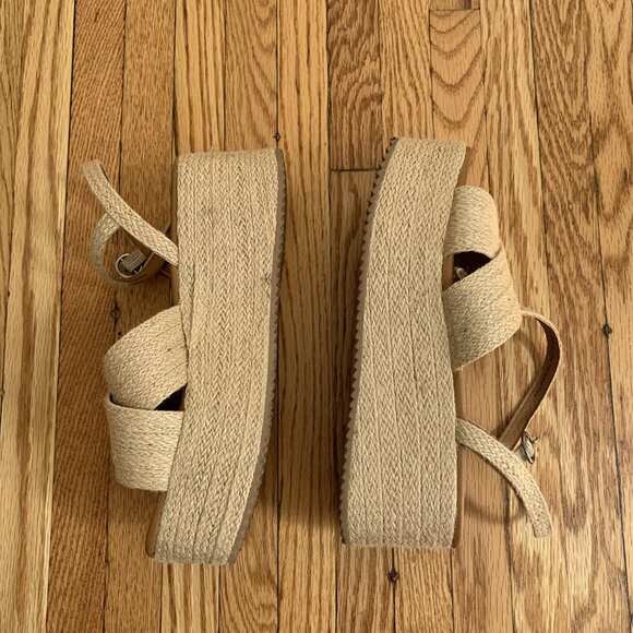 American Eagle Platform Espadrille Jute Sandals - Picture 3 of 4